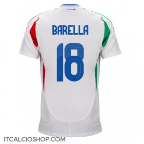 Italia Nicolo Barella #18 Seconda Maglia Europei 2024 Manica Corta